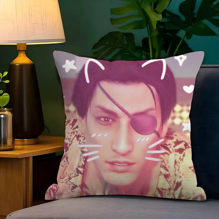Kayou Anime Goro Majima Yakuza Meme Kissenbezug, quadratisch, Mehrfarbig, B/B: 30 x 30 cm - Bild 3
