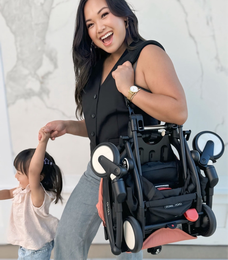 Stokke YOYO³ Travel Buggy faltbares Gestell in Schwarz / Ginger ab 6 Monaten - Bild 3