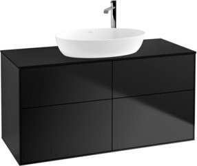 V&B Waschtischunterschrank Finion in Blau lackiert, Breite: 120 cm, Tiefe: 50,1 cm - Bild 1