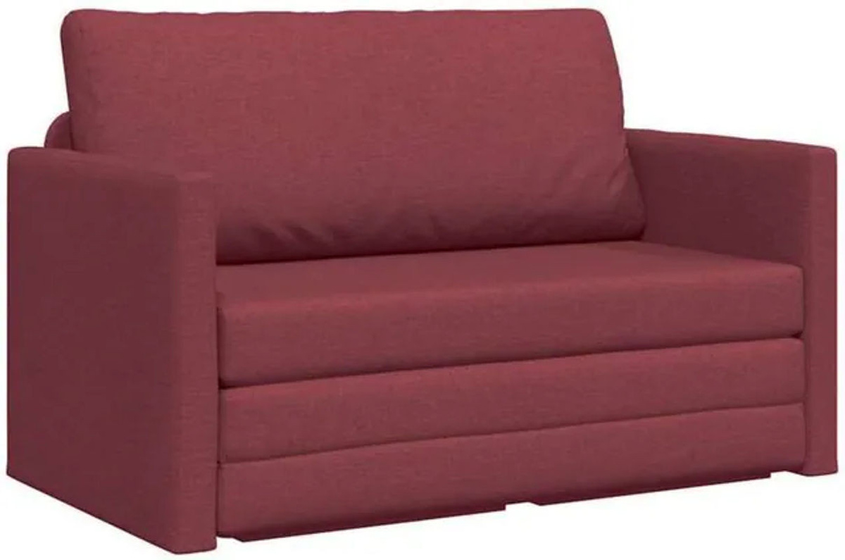 vidaxl Schlafsofa Modern Minimalistisch in Rot aus Stoff mit Metallgestell B/T/H: 124 x 71 x 78 cm - Bild 1