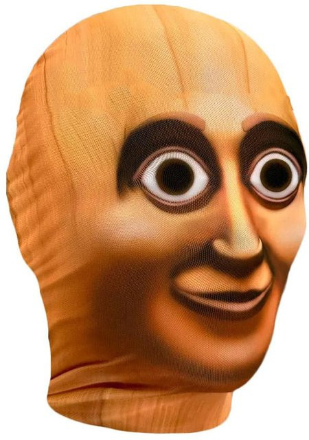 3D-gedruckte Vollgesichts-Visiermaske Sturmhaube, Rollenspiel-Requisiten, Orange - Bild 1