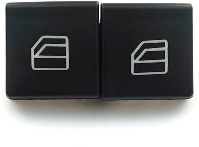 ESC Auto Parts Fensterheberschalter-Knopfabdeckung Set 2er Pack in Schwarz für Mercedes W204 W212 S212 A207 C207 X204 W176 W246 C117 X117 X166 X156 W166 - Bild 1