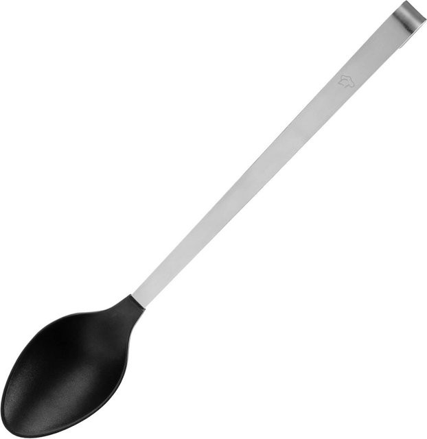 FMprofessional Servierlöffel aus Edelstahl und Silikon in Schwarz, oval, Länge: 35 cm - Bild 1