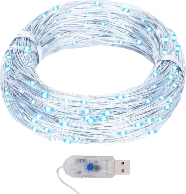 vidaXL LED-Lichterdraht mit 400 LEDs in Kupfer, 40 m Länge, Kaltweiß, USB-Betrieb, 8 Funktionen für Innen- und Außenbereich - Bild 1