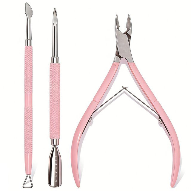 Makartt Nagelhauttrimmer, Nagelhautentferner und Nagelhautschieber, Edelstahl, Unisex - Bild 1