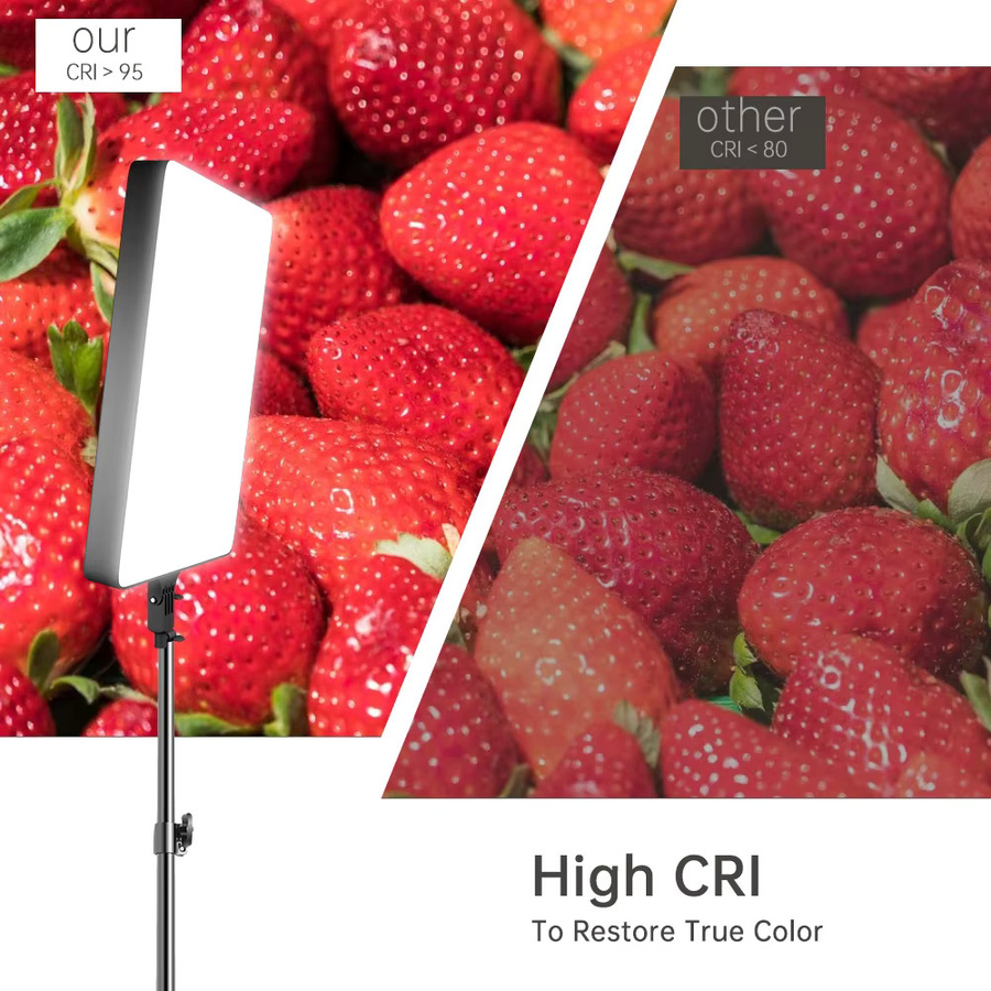 24 Zoll 90W LED Panel Video Licht mit Bi-Color Beleuchtung für Fotografie und Studio, dimmbar in Weiß und Gelb - Bild 2
