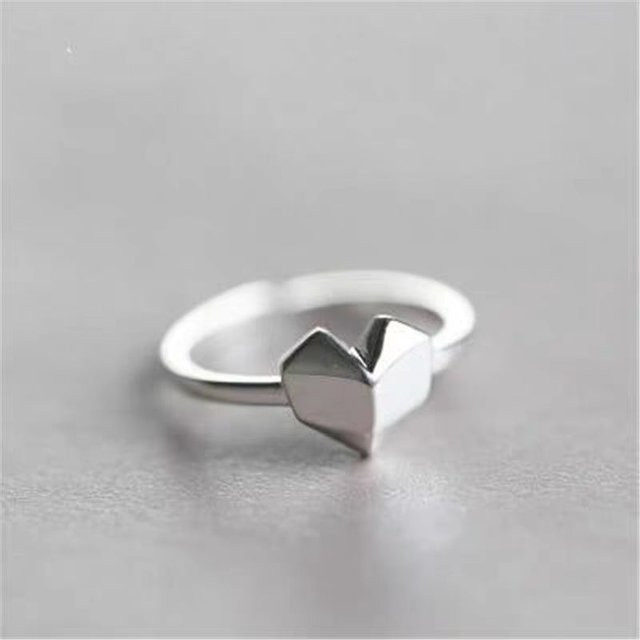 Herzförmiger Ring 925 Silber, Damen - Bild 1