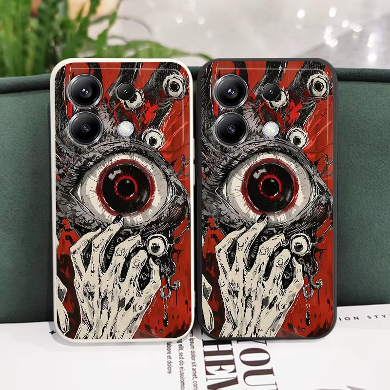 Silikon Handyhülle mit Teufelsauge Design für Xiaomi Poco F8 F7 X7 X6 F6 M6 M5 M5S F5 X5 F4 X4 M4 F3 M3 X3 Pro 4G 5G GT in Grün - Bild 5