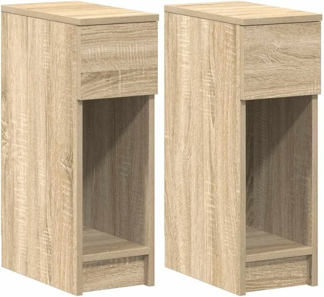 vidaXL Nachttische mit Schublade 2er-Set Sonoma-Eiche B/T/H: 20 x 36 x 60 cm - Bild 1