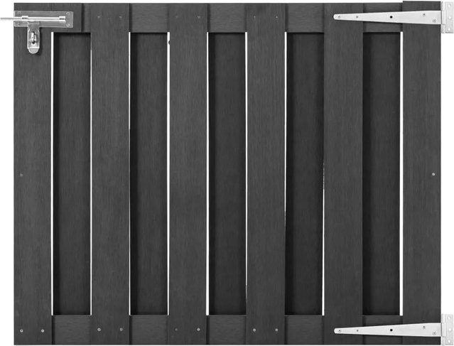 vidaXL Gartentor aus WPC in Grau, B: 100 cm, H: 80 cm - Bild 1
