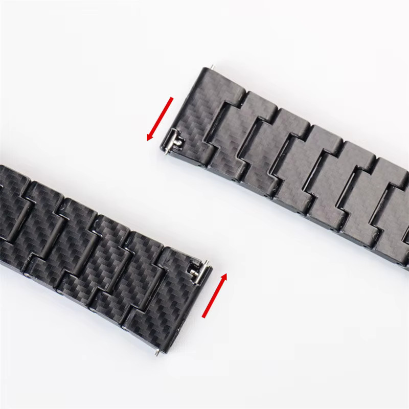 Uhrenarmband Carbon Fiber, Schwarz, Unisex - Bild 2