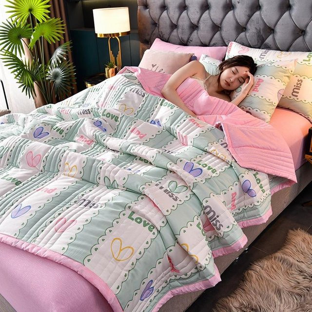Gesteppte Sommerbettdecke aus Mikrofaser von Your Warm Home, Mehrfarbig, B/H: 150 x 200 cm - Bild 1