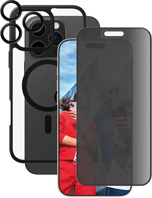 PanzerGlass Care Flagship 3-in-1 Privacy Set für iPhone 16 Pro Max in Schwarz und Transparent - Bild 1