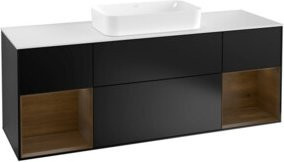 V&B Waschtischunterschrank Finion mit Wandbeleuchtung, Farbe: Weiß lackiert, Breite: 160 cm, Tiefe: 50,1 cm, Höhe: 50,1 cm - Bild 1