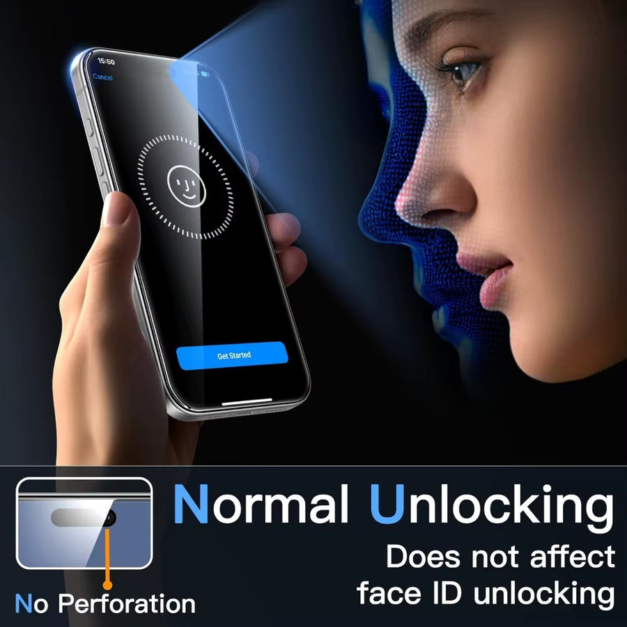 4er-Set Apple iPhone Displayschutz aus gehärtetem Glas, ultraklar und anti-kratz, Farbe: transparent - Bild 5