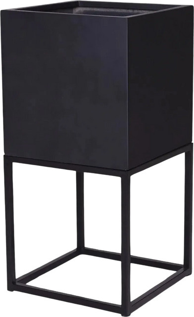 Pflanzkübel Sefa in Schwarz und Anthrazit, B/T/H: 80 x 40 x 40 cm - Bild 1