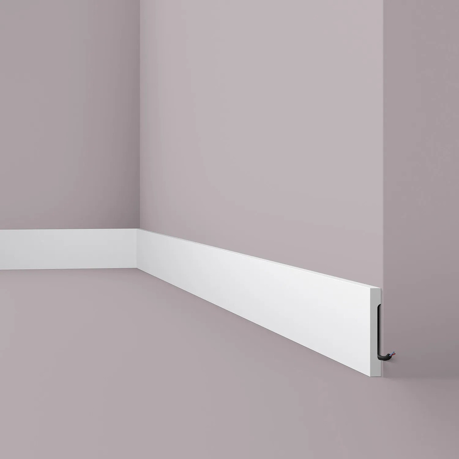 NMC FD2S Wallstyl Sockelleiste Zierleiste in Weiß, H x B x T: 11 x 1,5 x 200 cm - Bild 1