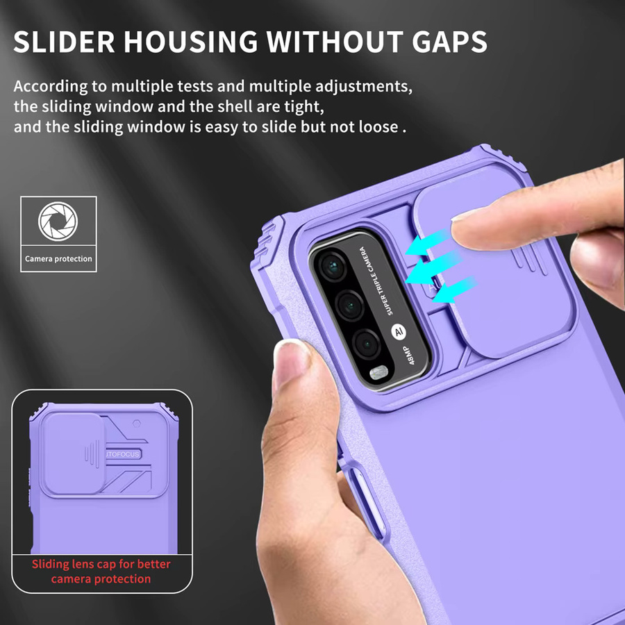 Slide Camera Armor Handyhülle für Xiaomi POCO X3 NFC M3 M4 X4 X5 X6 Pro C40 4G 5G Hard Cover in Rot - Bild 4