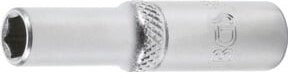 BGS Steckschlüssel-Einsatz Sechskant tief 1/4 Zoll, Antrieb Innenvierkant 6,3 mm, Farbe Silber - Bild 1