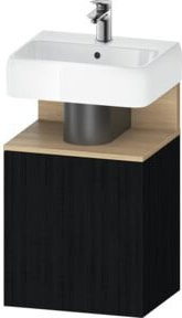 Duravit Waschtischunterschrank Qatego in Ei Natur/Ei Schwarz mit 1 Tür und links liegender Tiefe, B/T/H: 44 x 35 x 64,5 cm - Bild 1