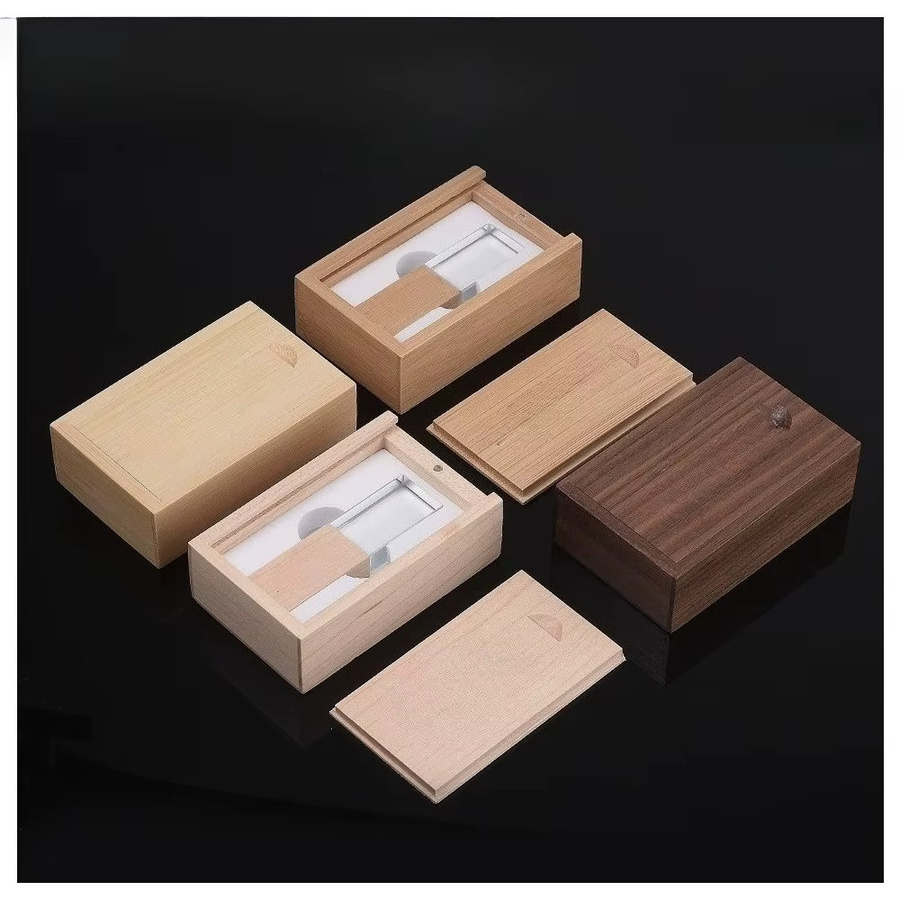 JASTER Crystal USB 3.0 Flash-Laufwerk mit 128 GB in brauner Holzbox - Bild 2