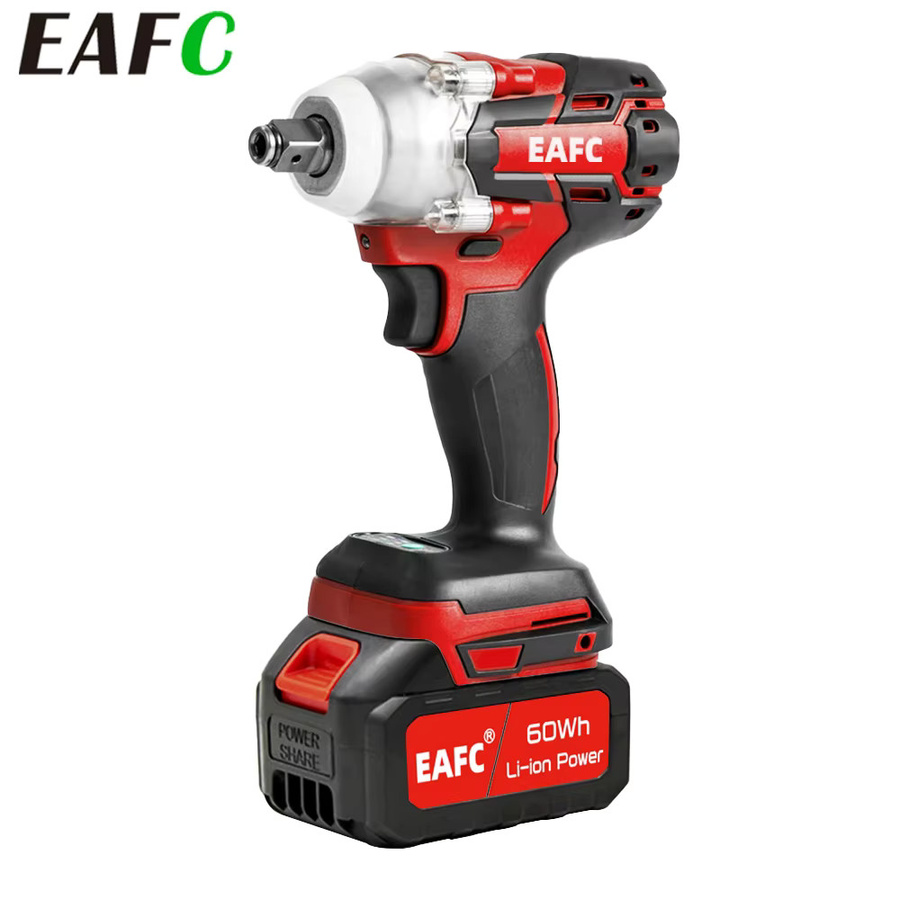 EAFC Elektrischer Akku-Schraubenschlüssel in Rot mit 350 Nm Drehmoment und USB-Aufladung - Bild 7