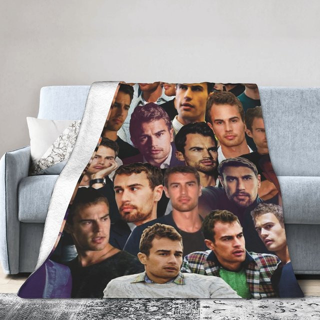Theo J-James Fleece-Überwurfdecke mit Foto-Collage, mehrfarbig, super warm und atmungsaktiv - Bild 1