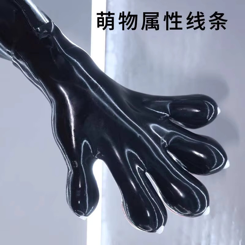 Smitizen Tierpfote Fünf-Finger-Handschuhe, Silikon, Zubehör, Schwarz - Bild 2