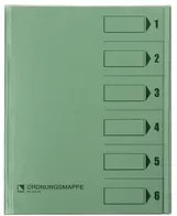 Bene Ordnungsmappe A4 mit 6 Fächern, grün, 250 g/m² - Bild 1