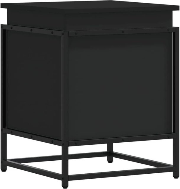 vidaXL Aufbewahrungsbox mit Deckel in Schwarz aus Holzwerkstoff und Metall, B/T/H: 40 x 40 x 51,5 cm - Bild 1