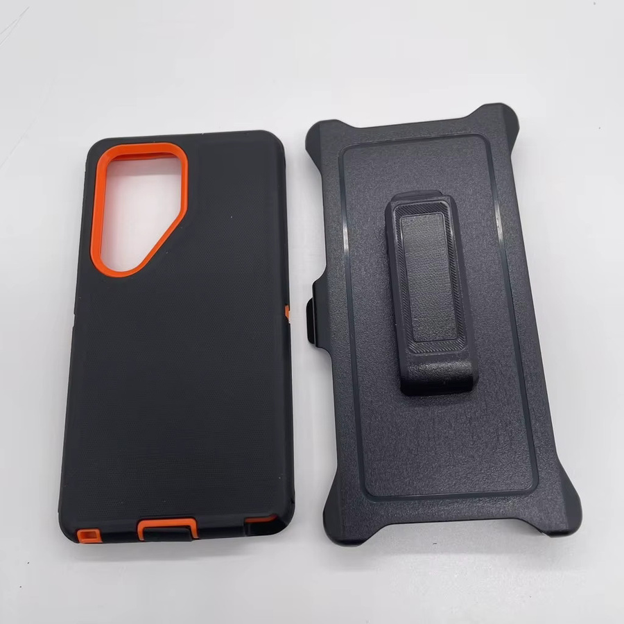 Robuste Defender Schutzhülle mit Clip für Samsung S26 Ultra, S25Edge Plus, S24 und S23 in Schwarz oder Grau - Bild 3