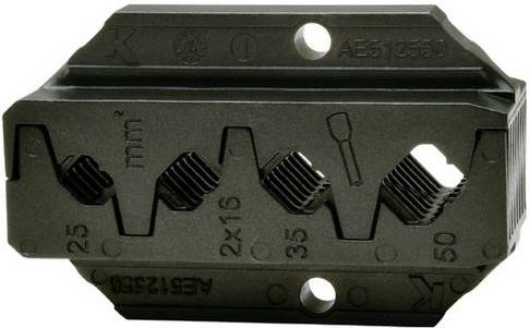 Klauke AE512550 Presseinsatz für Zangen, Querschnitt 25 bis 50 mm², Farbe: Schwarz - Bild 1