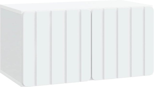 vidaXL Wandmontierter TV-Schrank in Weiß aus Holzwerkstoff, B/T/H: 59,5 x 31 x 30 cm - Bild 1