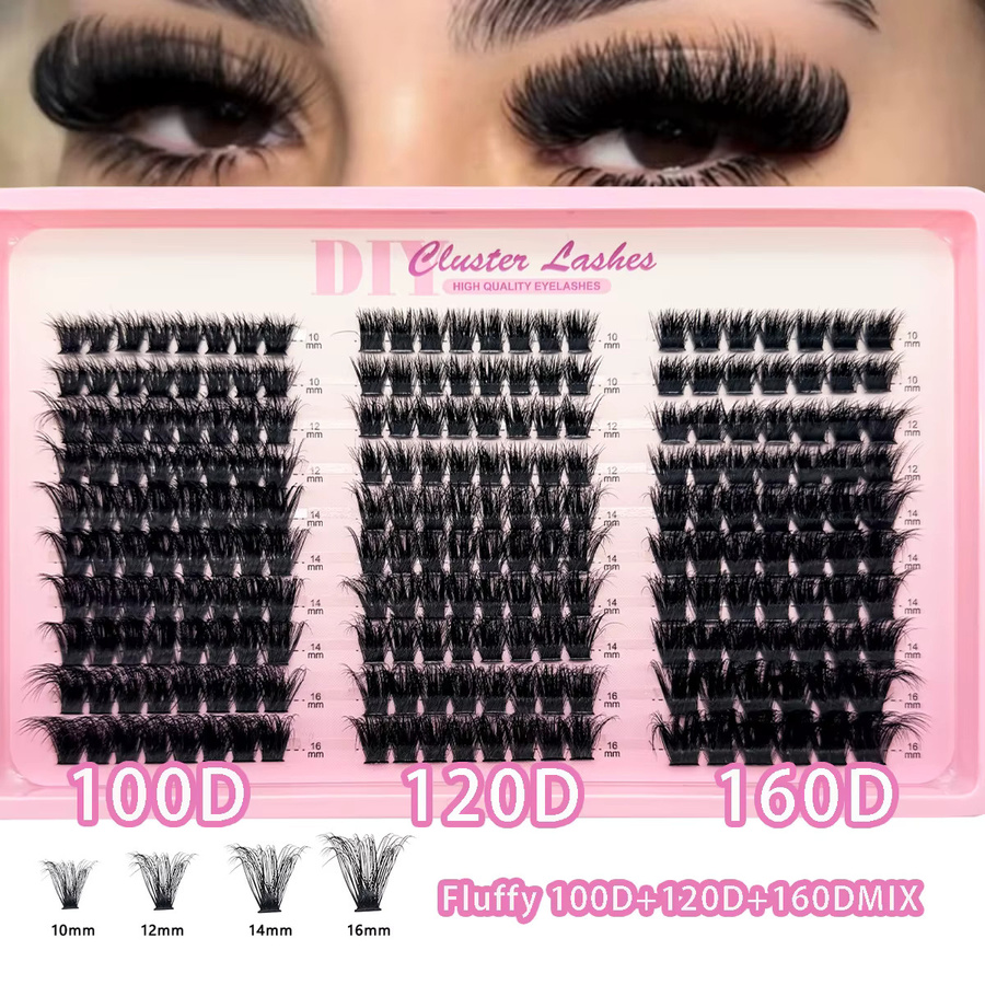 AMSDCN Wimpernbündel, Black, Unisex - Bild 5