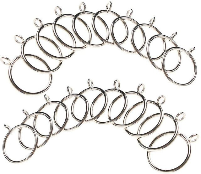 kuaishan 80er-Pack Vorhangringe aus Eisen in Silber mit 38 mm Innendurchmesser - Bild 1