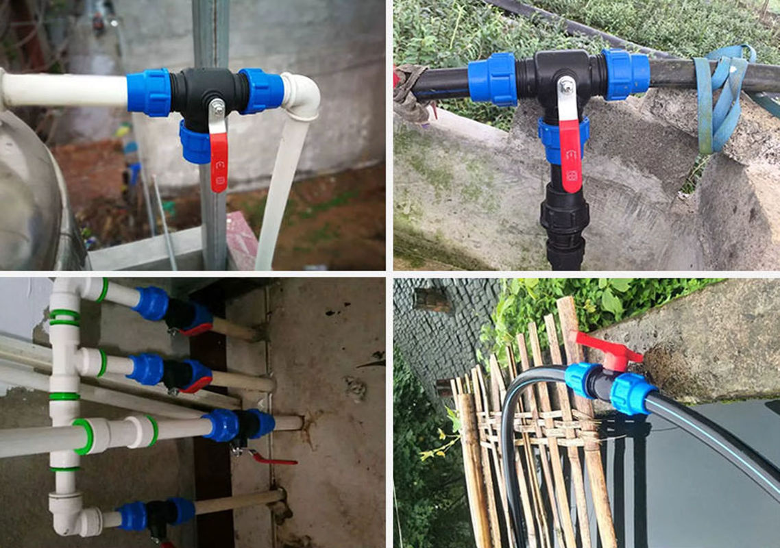PVC PE Kunststoff Schnell-Kugelhahn zur Gartenbewässerung für Wasserrohre und Rasensprenger in den Größen 20mm, 25mm, 32mm, 40mm und 50mm - Bild 3