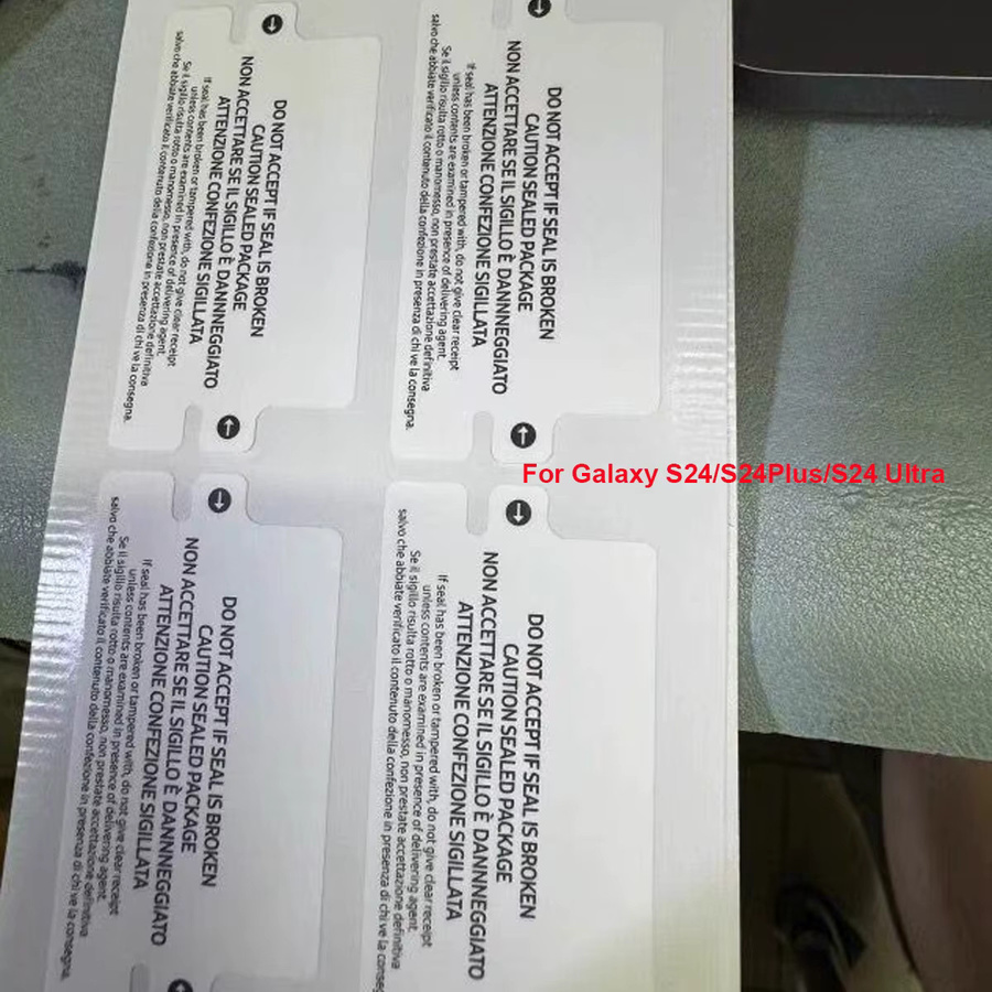 100 Stück Samsung Galaxy S24 Ultra und S24 Plus Schutzfolien für die Box-Verpackung in Weiß - Bild 6