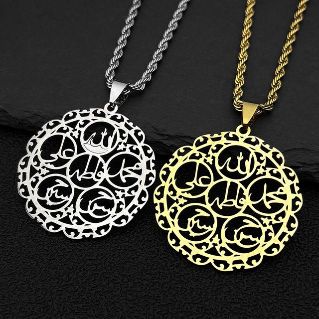 AFAWA Anhänger Halskette, Edelstahl, Gold, Unisex - Bild 1