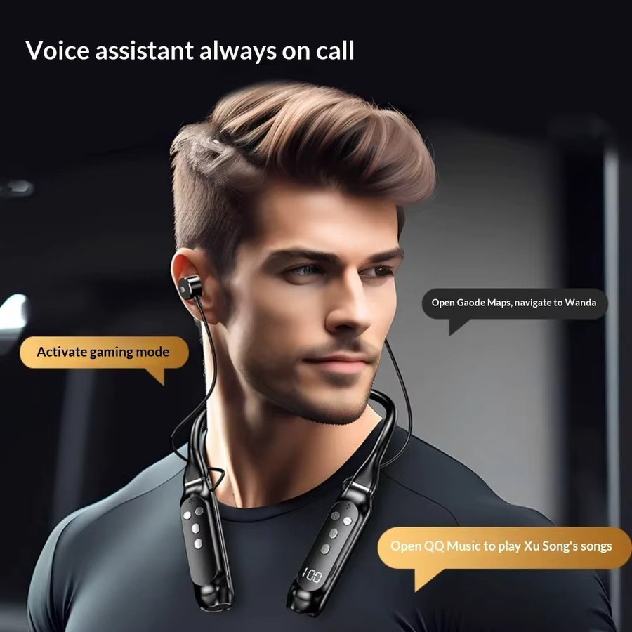 WAKAILONG Kabellose In-Ear Nackenbügel-Kopfhörer in Schwarz mit verlustfreiem Audio und hoher Klangqualität - Bild 5