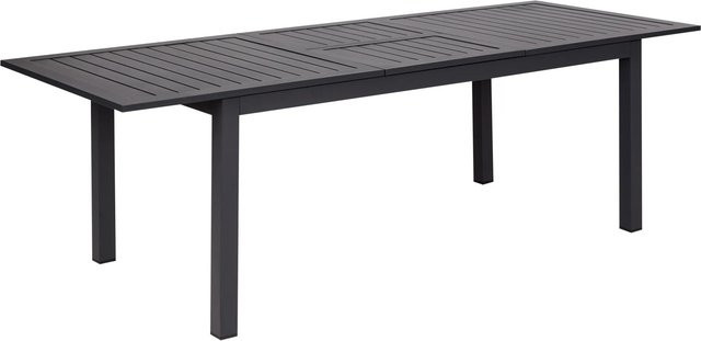 Beliani Gartentisch SKALOMA aus Aluminium in Anthrazit, B/T/H: 180 x 90 x 74 cm - Bild 1