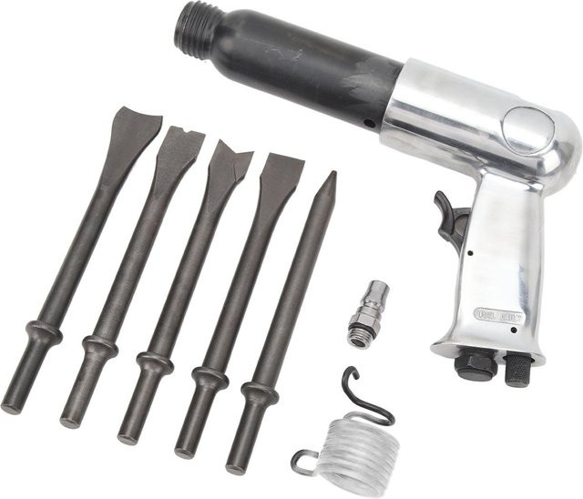 Nensit Drucklufthammer-Set in Silber, pneumatisches Meißel-Bohrwerkzeug für Autoreparaturen und Rostentfernung, 250 mm lang - Bild 1