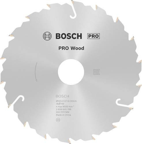 Bosch Kreissägeblatt Speedline Wood Hartmetall, Farbe: Silber, Durchmesser: 165 mm, Bohrung: 30 mm, Zähneanzahl: 18 - Bild 1