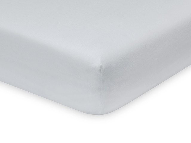 Select Spannbetttuch Jersey aus Baumwolle und Elasthan, Silber, B/T: 140 x 200 cm - Bild 1