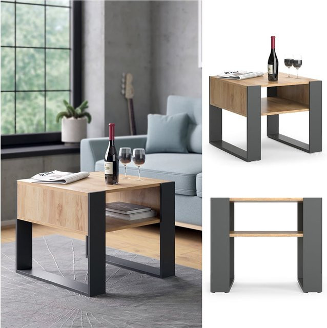 Vicco Couchtisch Ari in Eiche und Anthrazit - Bild 1