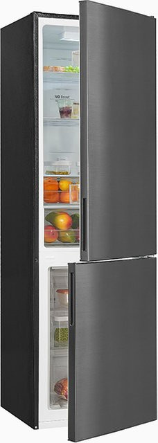 Exquisit Kühl-Gefrierkombination KGC265-50-NF-050E in Silver, No Frost, Freistehend mit Dynamic Cooling und LED-Innenbeleuchtung, B/T/H: 54,5 x 57,6 x 179,5 cm - Bild 1