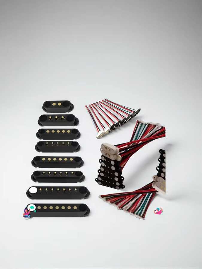1/5 Set Magnetische Pogo-Pin-Stecker und Buchsen in Schwarz mit 2-Pin bis 9-Pin Optionen und 2,5/2,80mm Abstand - Bild 3