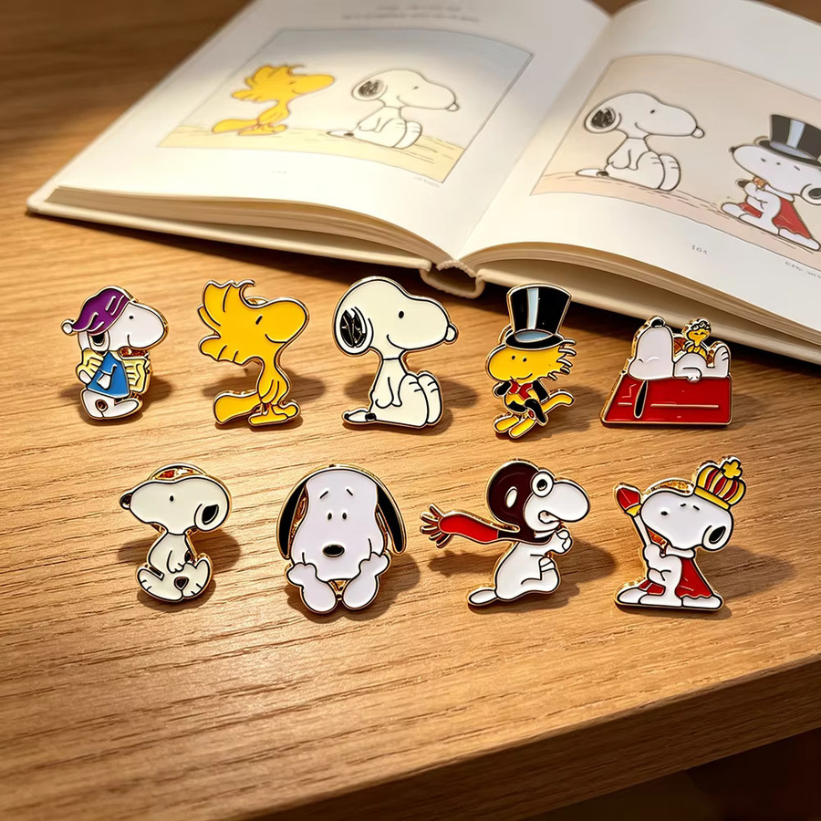 Bandai Snoopy Disney Emaille-Pin-Set, 9-teiliges Set, Metall, Bunt / Mehrfarbig - Bild 3