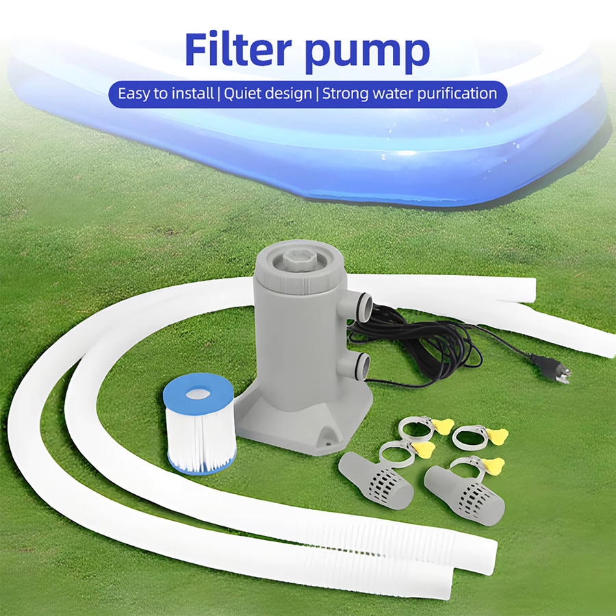 Qiilu Kartuschenfilterpumpe für oberirdische Pools mit 55 W und 250 l/h Durchflussrate - Bild 3