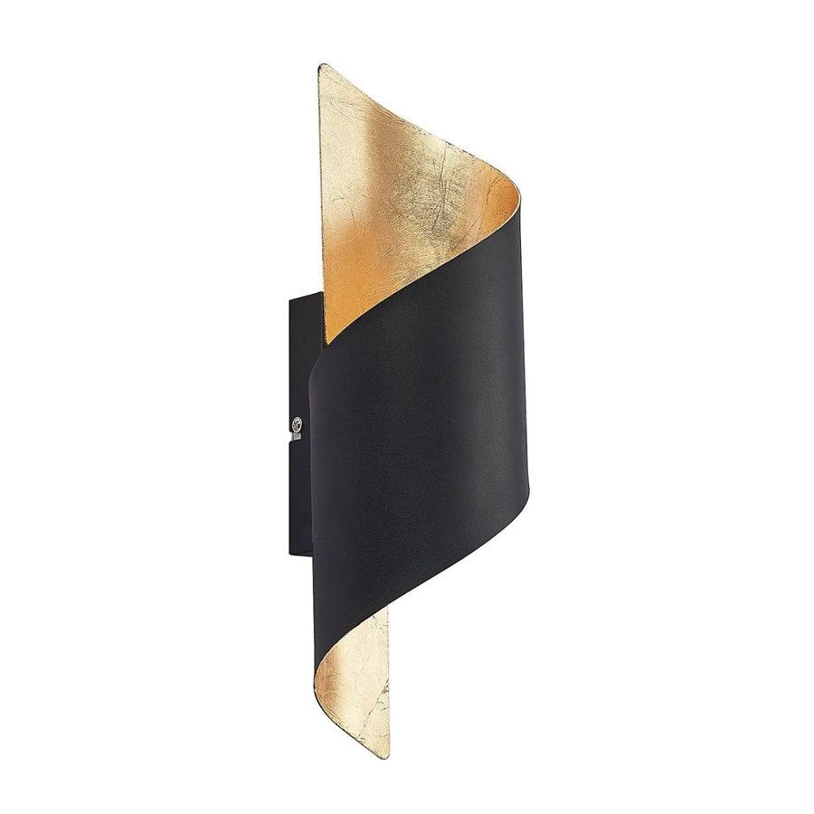 Lindby Wandleuchte Desirio Modern Schwarz aus Metall, 1-flammig, E14 - Bild 2