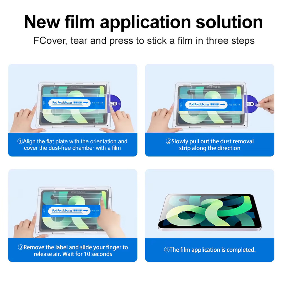 Transparentes gehärtetes Glas als Displayschutz für Apple iPad Air 11 und 13 sowie verschiedene iPad Generationen - Bild 5